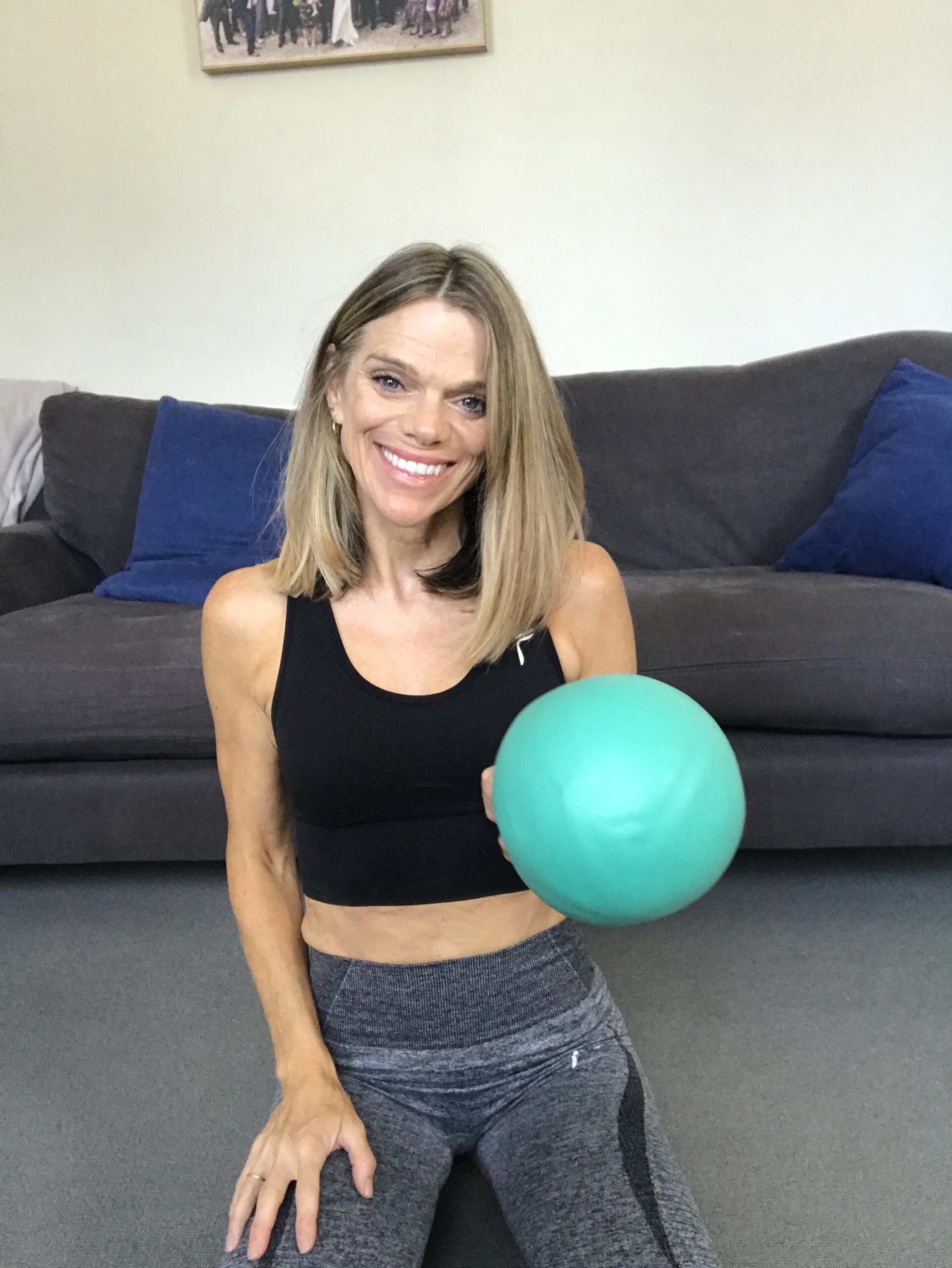 Pilates with soft ball exercises/Pilates on demand Live sessions with Rosa Reeve Weybridge.